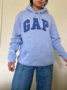 vintage gap blue hoodie sweatshirt size small y2k